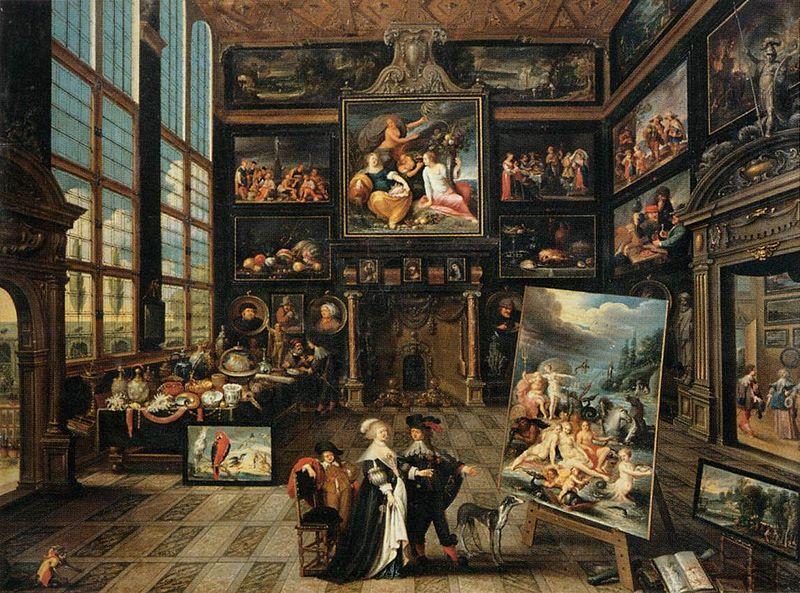Cornelis de Baellieur Interior of a Collectors Gallery of Paintings and Objets dArt Germany oil painting art